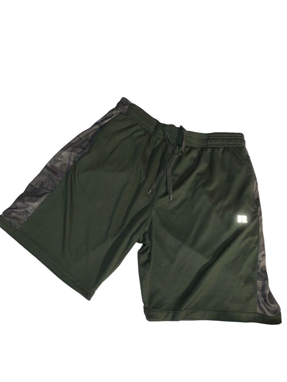 Men's Russell Athletic Green Gray Camo Athletic Shorts XXL